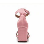Zoe Block - Light Pink Satin - Street Sole