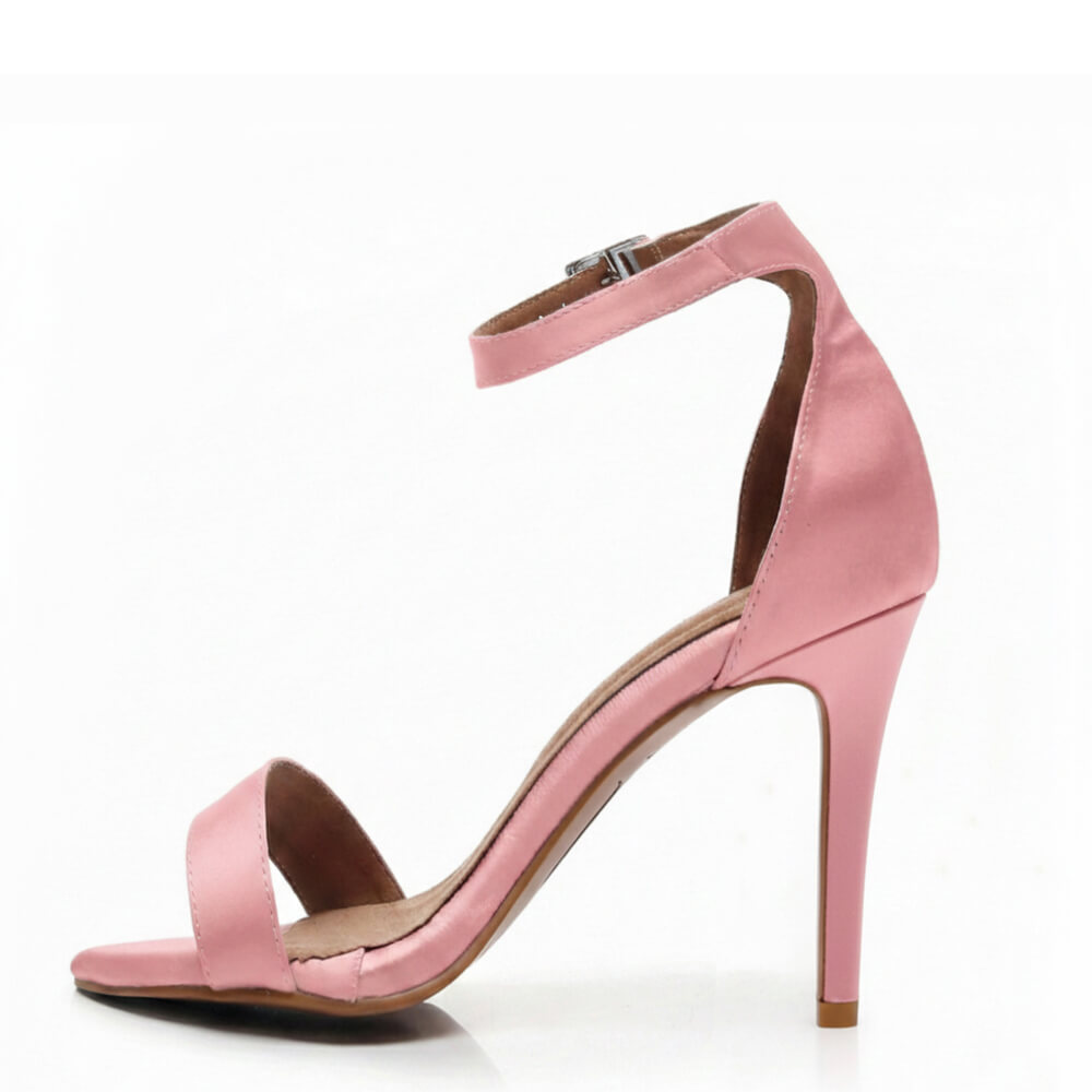 Zoe Block - Light Pink Satin - Street Sole