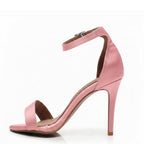 Zoe Block - Light Pink Satin - Street Sole