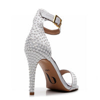 Zuri - White Satin Pearl - Street Sole