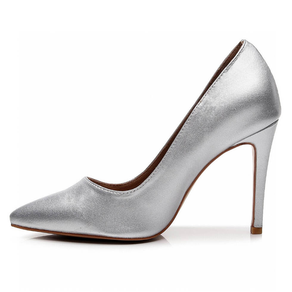 Adira - Matte Silver Vegan Leather - Street Sole