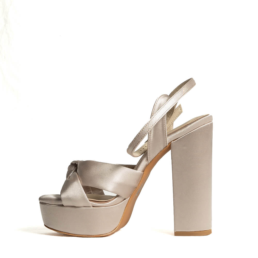 Aiyla - Cream Satin - Street Sole