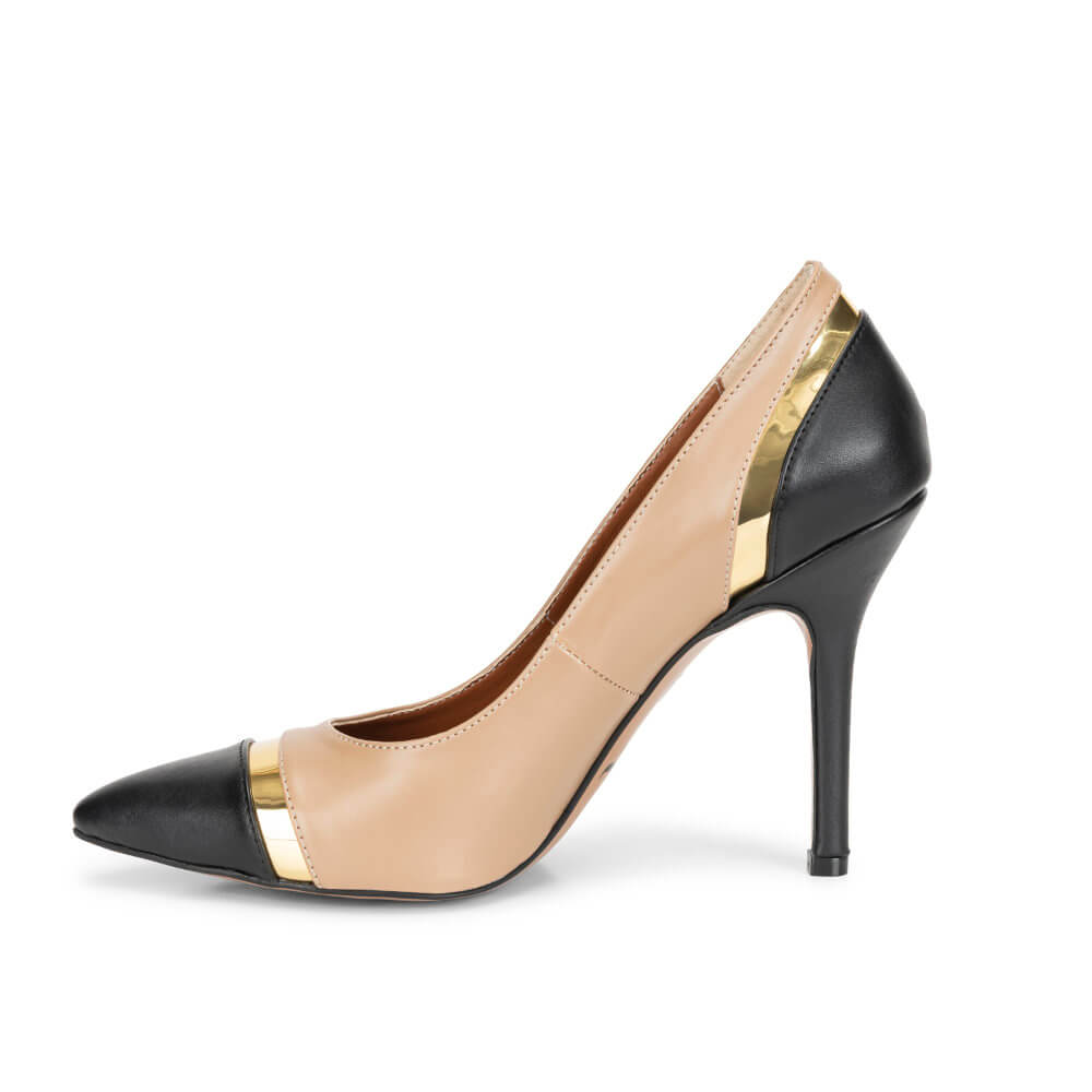 Alara - Noir et beige - Semelle de rue