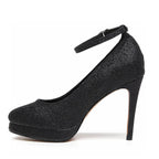 Claudine - Black Glitter - Street Sole