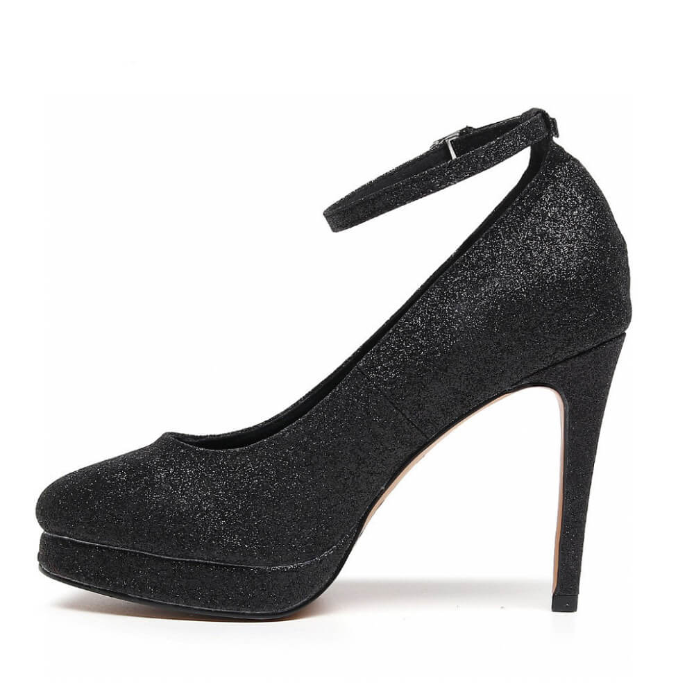 Claudine - Black Glitter - Street Sole