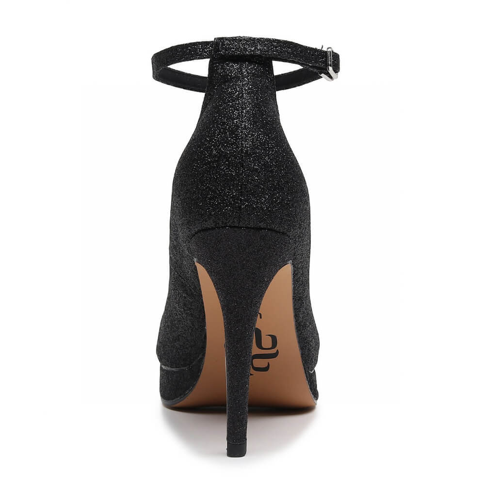 Claudine - Black Glitter - Street Sole