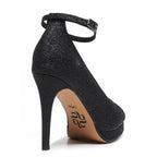 Claudine - Black Glitter - Street Sole