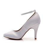 Claudine Wide Fit - White Vegan Leather - Street Sole