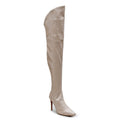 Courtneyy - Beige Vegan Patent - Street Sole - Thigh Variant One