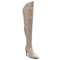 Courtneyy - Beige Vegan Patent - Street Sole - Thigh Variant Two