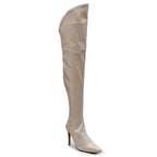 Courtneyy - Beige Vegan Patent - Street Sole - Thigh Variant Two
