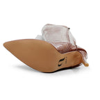 Courtneyy - Brown Vegan Patent - Street Sole - Thigh Variant Two