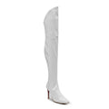 Courtneyy - White Wet Look - Street Sole - Thigh Variant Zero