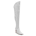 Courtneyy - White Wet Look - Street Sole - Thigh Variant Two