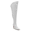 Courtneyy - White Wet Look - Street Sole - Thigh Variant Five