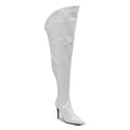 Courtneyy - White Wet Look - Street Sole - Thigh Variant Six