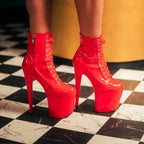 Devon - Red Vegan Patent - Street Sole