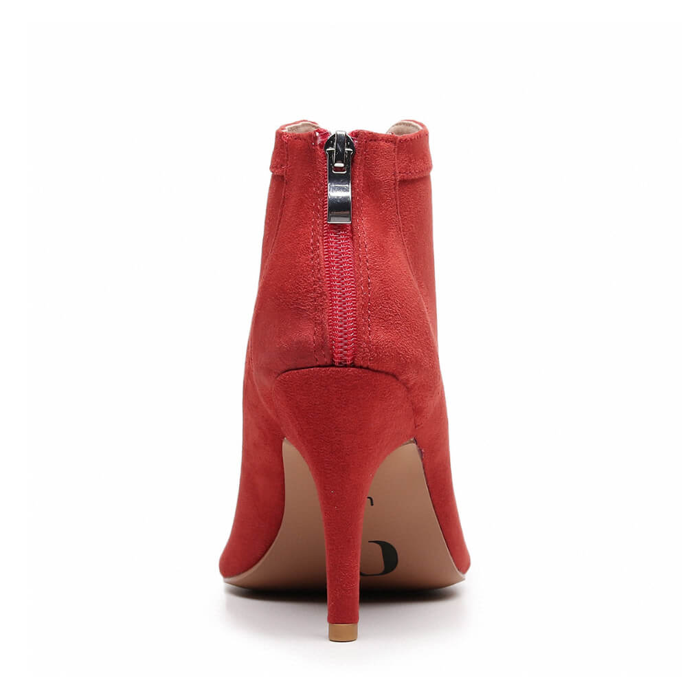 Dilynn Wide Fit - Red Vegan Suede - Street Sole