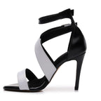 Dos Lados - Black and White Vegan Leather - Suede Sole - Dance Floor Only