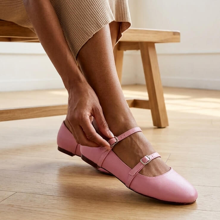 Gale - Light Pink Vegan Leather - Street Sole