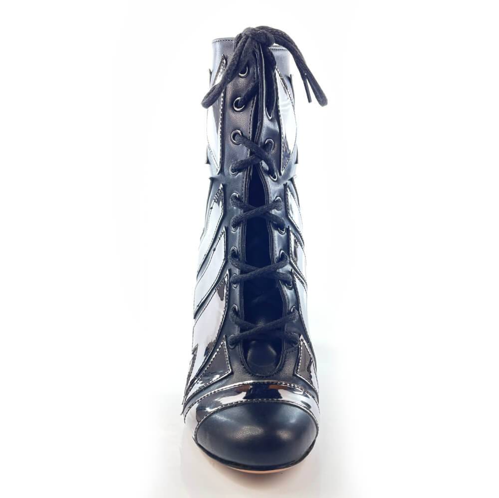 Geo - Black Vegan Leather - Street Sole