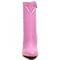 La Gogo Ankle Boot - Pink Wet Look - Street Sole