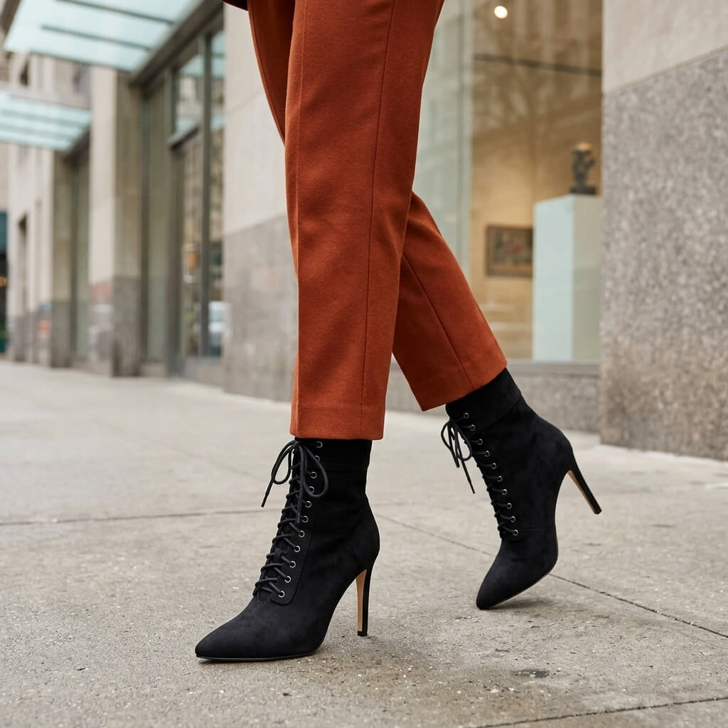 Khadija - Black Vegan Suede - Street Sole