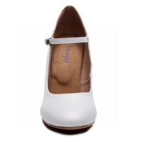 Jocelynn - White Vegan Leather - Street Sole