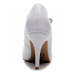 Jocelynn - White Vegan Leather - Street Sole