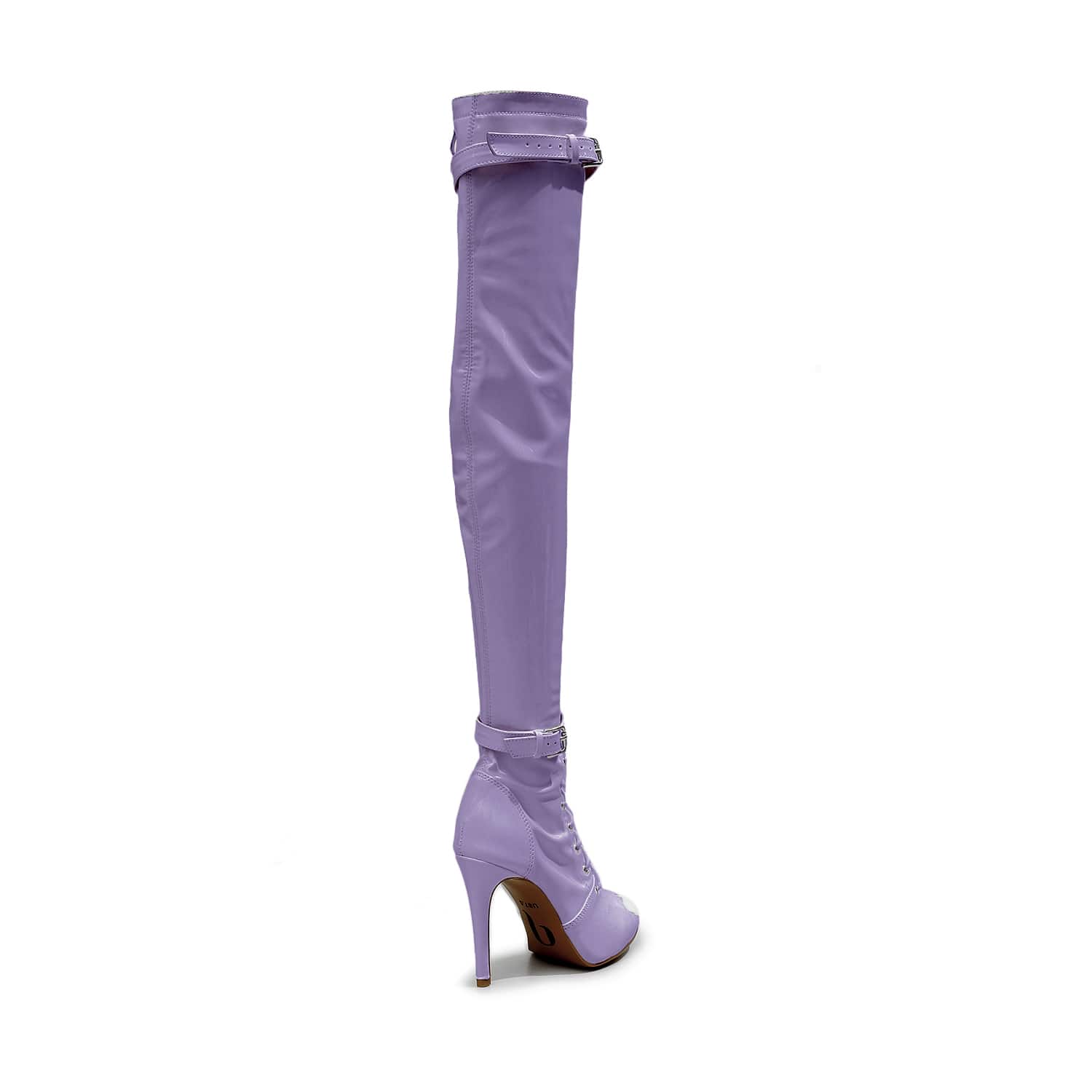Omani Size Inclusive - Lavender Vegan Patent - Street Sole - Thigh Variant Zero