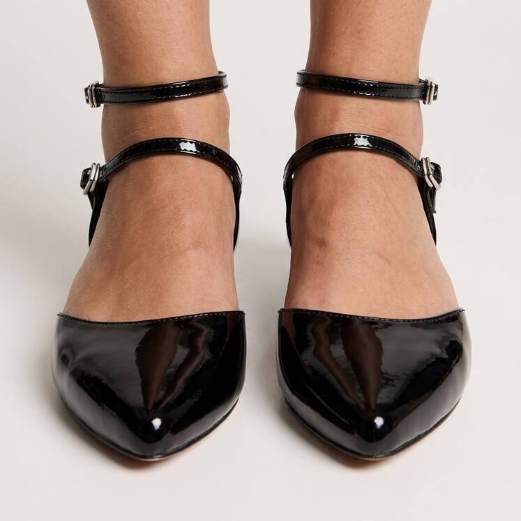 Keeley - Black Vegan Patent - Street Sole