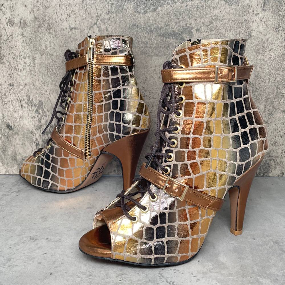 Kylie - Bronze Crocodile - Street Sole