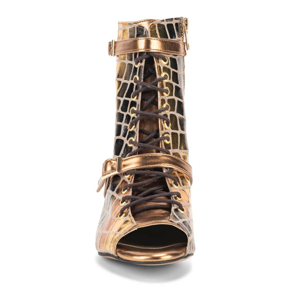 Kylie - Bronze Crocodile - Street Sole