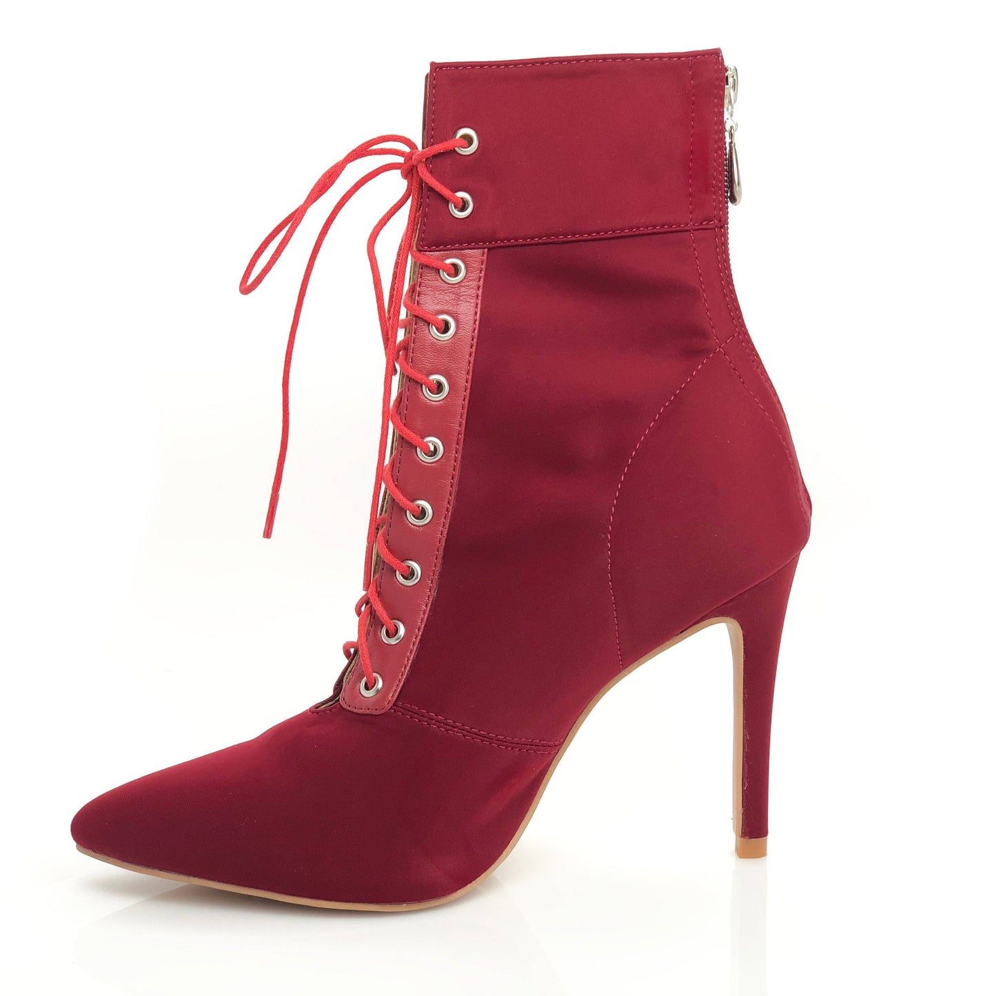 Naeema - Burgundy - Suede Sole - Dance Floor Only