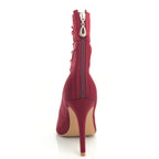 Naeema - Burgundy - Suede Sole - Dance Floor Only