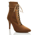 Naeema - Dark Tan Lycra - Suede Sole - Dance Floor Only