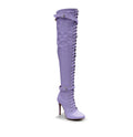 Omani Size Inclusive - Lavender Vegan Patent - Street Sole - Thigh Variant Two