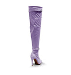 Omani Size Inclusive - Lavender Vegan Patent - Street Sole - Thigh Variant Three