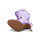 Omani Size Inclusive - Lavender Vegan Patent - Street Sole - Thigh Variant Four