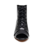 Parker Wide Fit - Black Vegan Leather - Street Sole