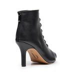 Parker Wide Fit - Black Vegan Leather - Street Sole