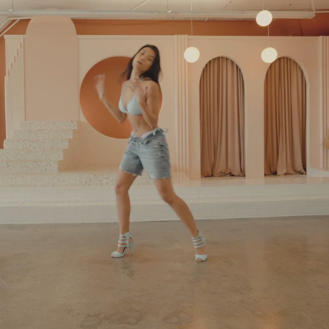 Treasure - Pastel Blue Vegan Patent - Street Sole