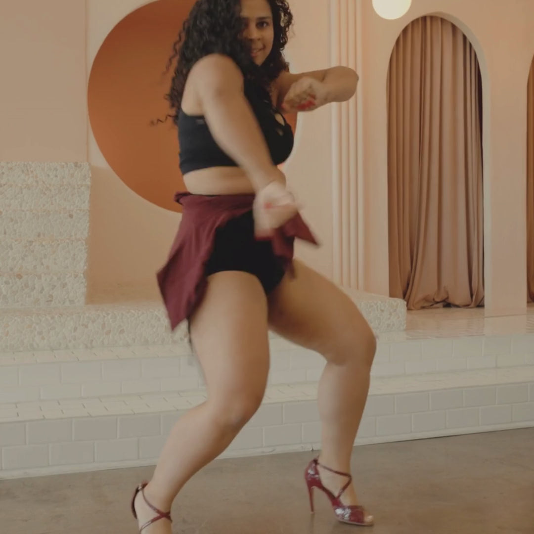 Starlette - Burgundy Vegan Patent  - Street Sole