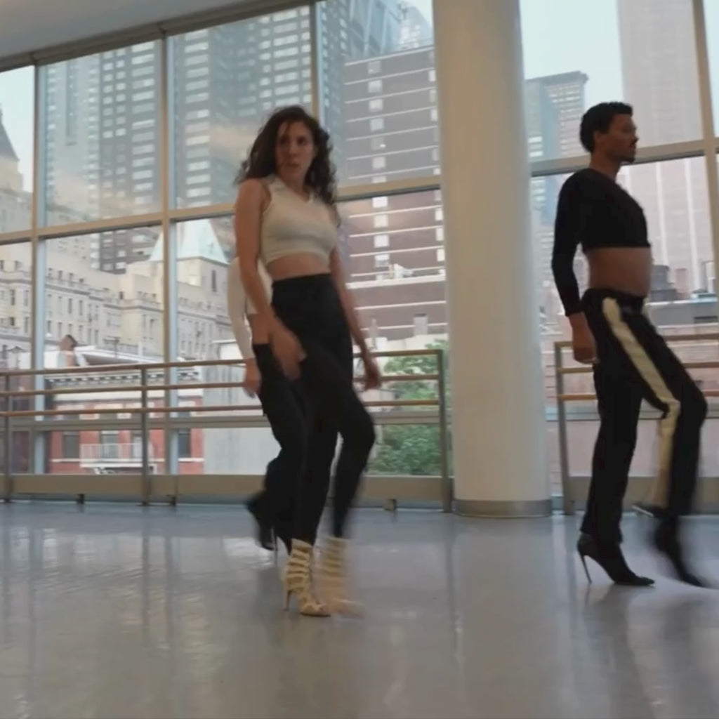 Tempest - Light Tan Vegan Patent Leather - Suede Sole - Dance Floor Only