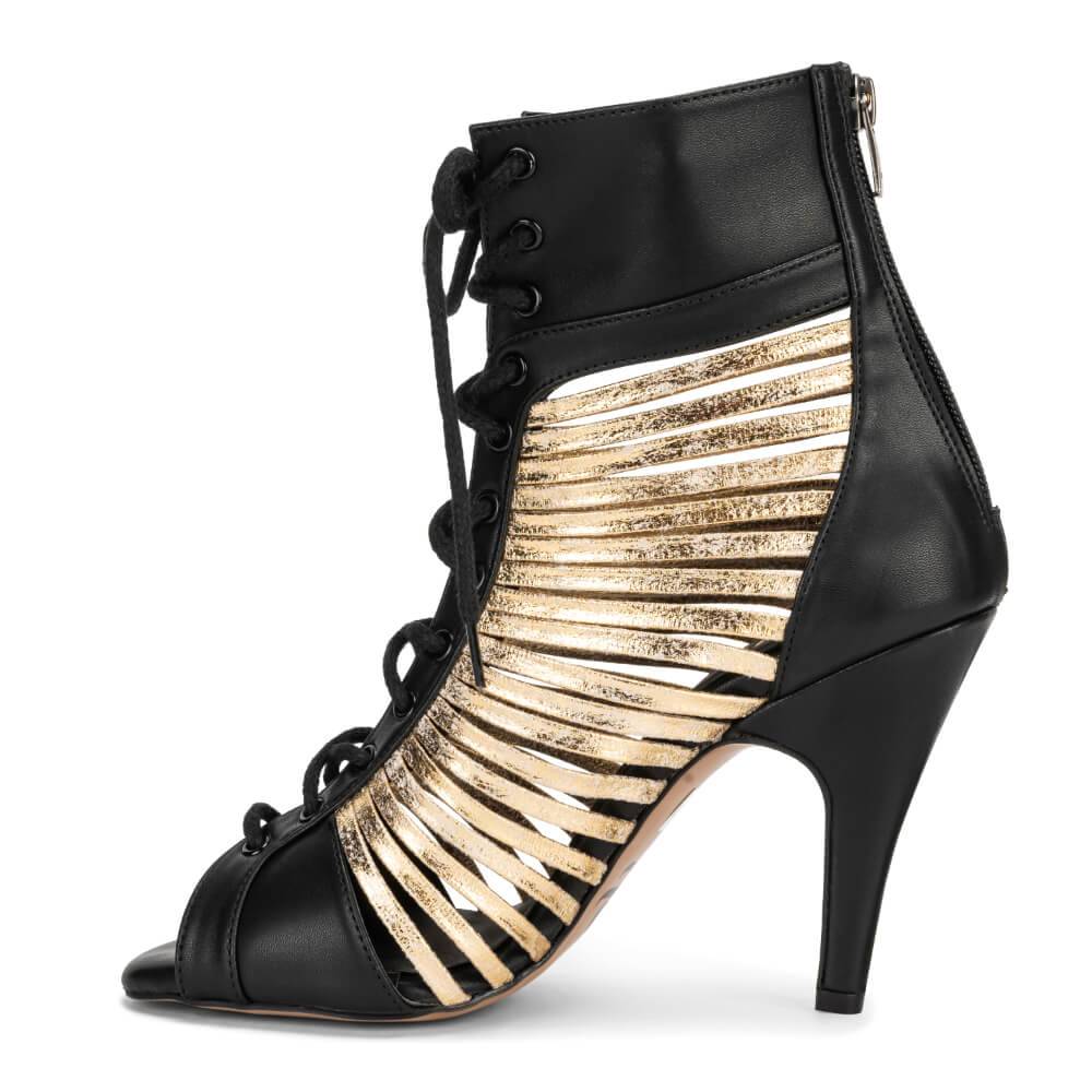 Quinn - Black Vegan Leather - Street Sole