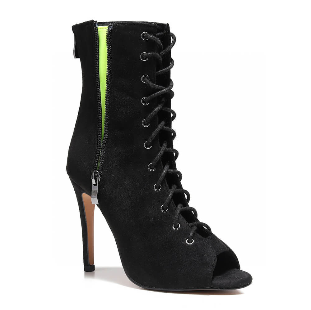 Lace up stiletto ankle boots best sale