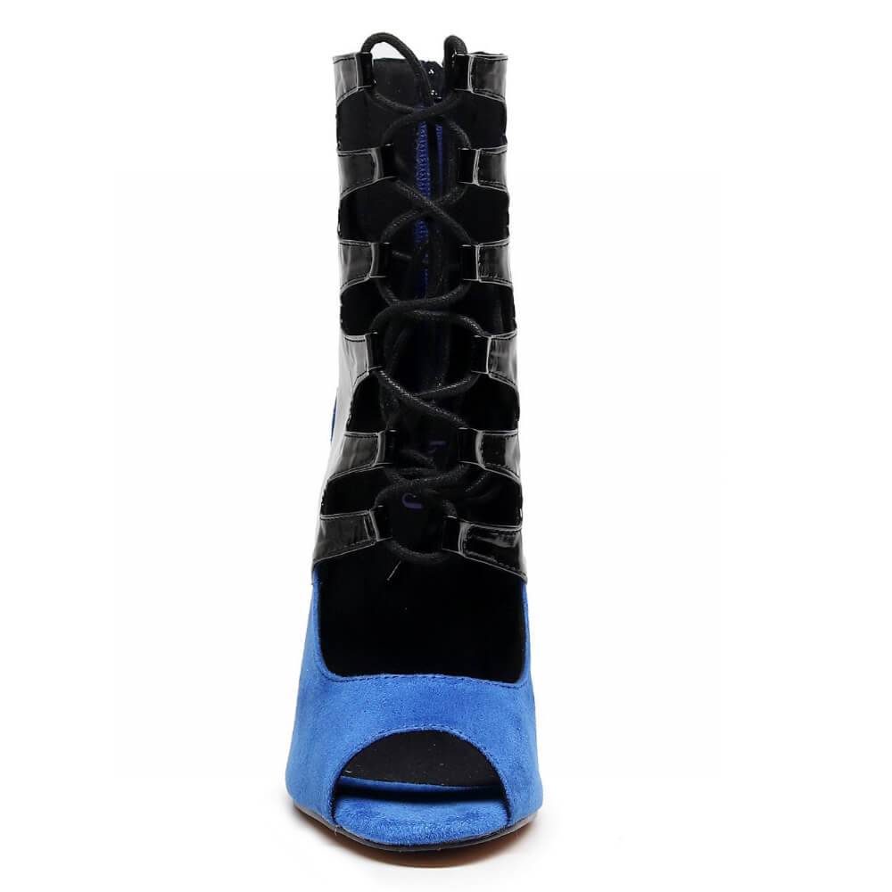 Ryann - Blue Vegan and Black Patent - Street Sole