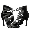 Selena - Cristal noir - Semelle en daim