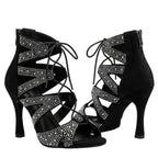 Selena - Cristal noir - Semelle en daim