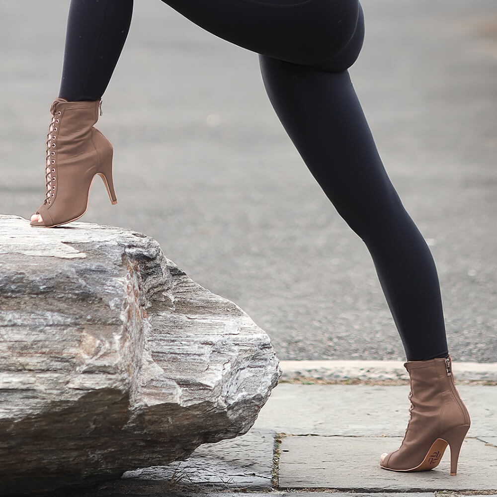 Sierralynn - Blush Vegan Suede - Suede Sole (Dance Floor Only)